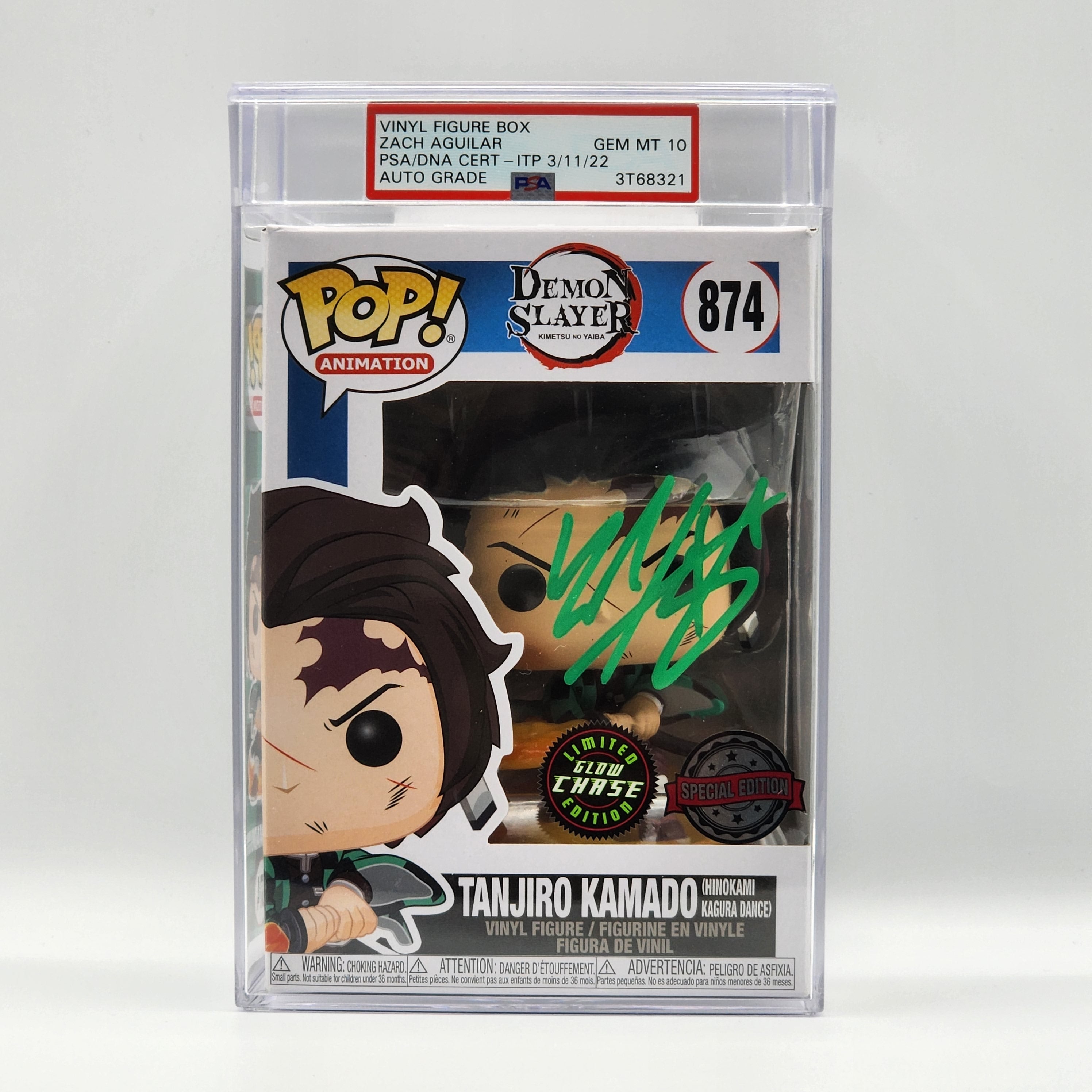 Funko newest pop Tanjiro Kamado Autographed PSA Certified