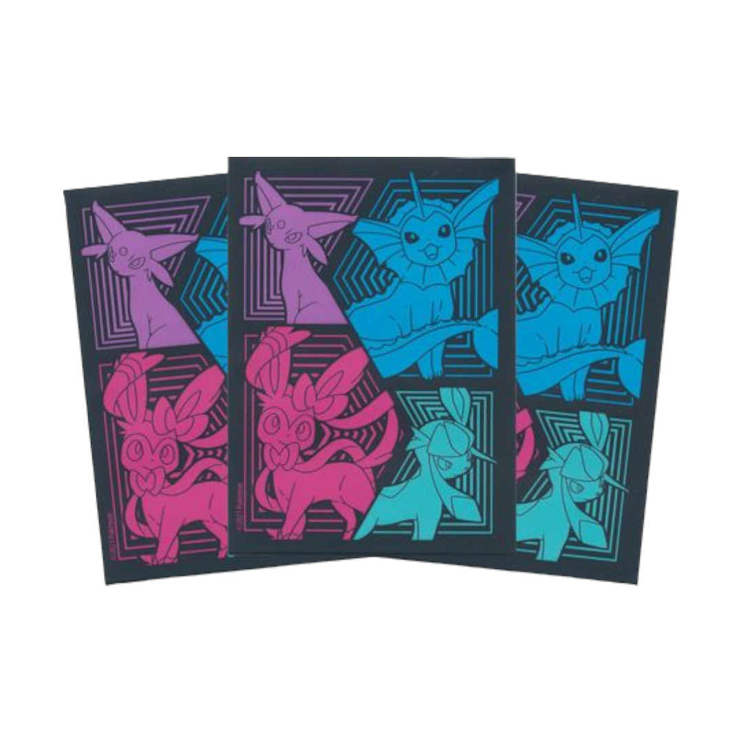 POKEMON TCG - SWORD & SHIELD - EVOLVING SKIES - ELITE TRAINER BOX SLEEVES (65 PACK) - FEAUTURING ESPEON, VAPOREON, SYLVEON & GLACEON