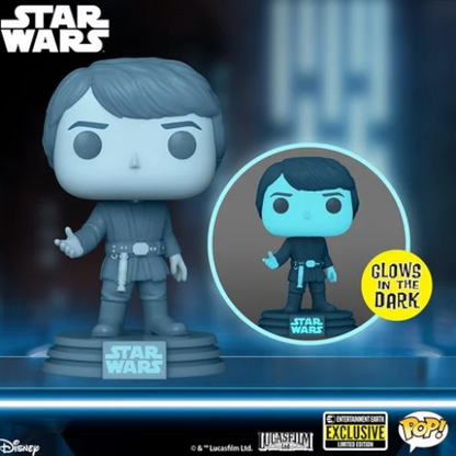 Funko POP! - HOLOGRAPIC LUKE SKYWALKER - GLOWS IN THE DARK - ENTERTAINMENT EARTH EXCLUSIVE