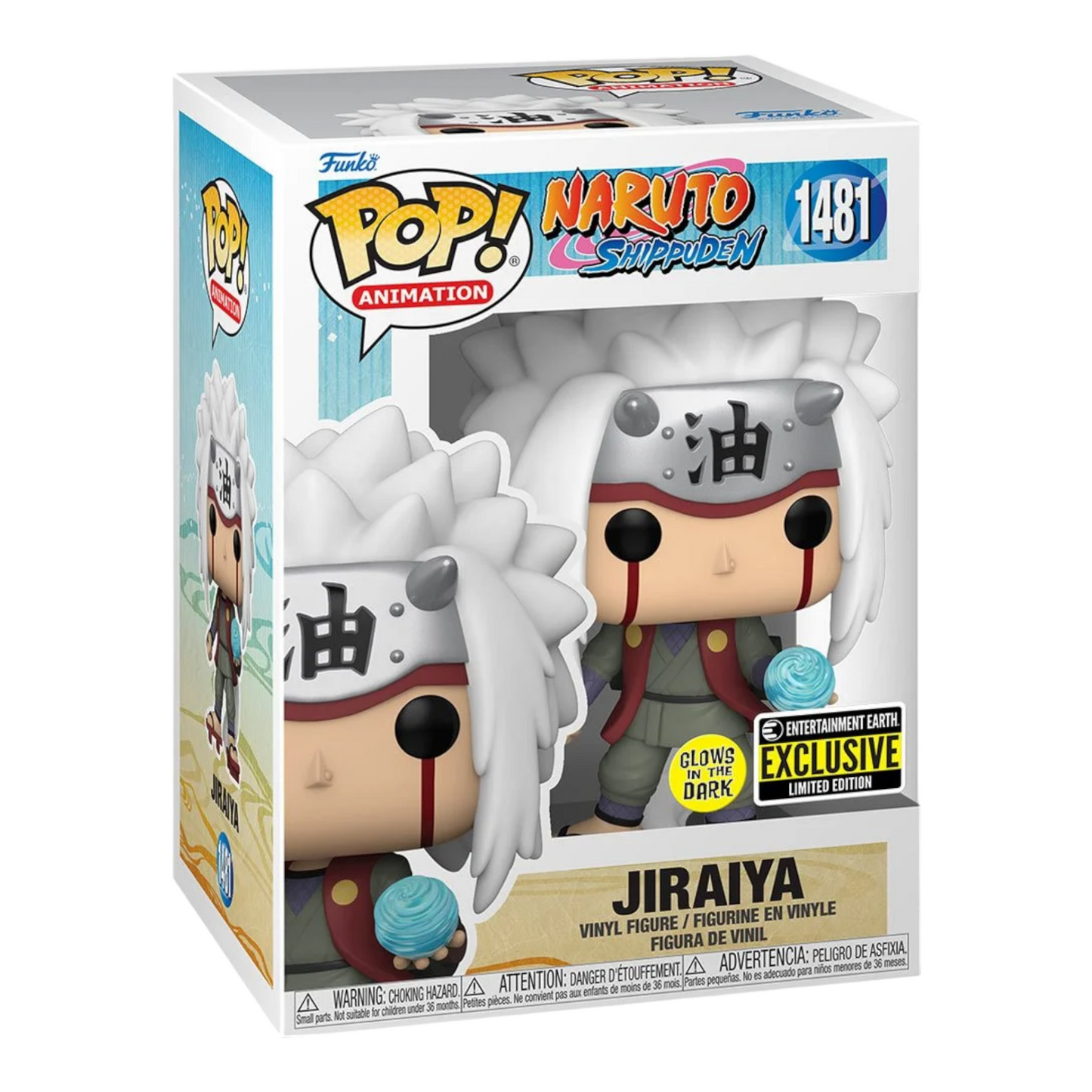 Funko POP! - JIRAIYA WITH RASENGAN - GLOW IN THE DARK - ENTERTAINMENT EARTH EXCLUSIVE