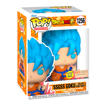 Funko POP! - SSGSS GOKU (KAIO-KEN TIMES TWENTY) - BOXLUNCH EXCLUSIVE GLOWS IN THE DARK