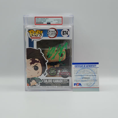 PSA ENCAPSULATED & SIGNATURE CERTIFIED - TANJIRO KAMADO - LIMITED EDITION GLOW CHASE - SPECIAL EDITION (SIGNED BY ZACK AGUILAR)