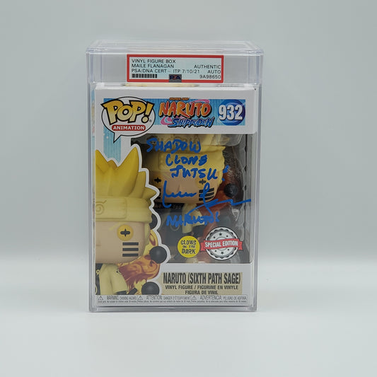 PSA ENCAPSULATED & SIGNATURE CERTIFIED - NARUTO (SIXTH PATH SAGE) - GLOW IN THE DARK - SPECIAL EDITION (SIGNED BY MAILE FLANAGAN)