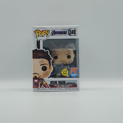 FUNKO POP! - IRON MAN ( I AM IRON MAN) - GLOW IN THE DARK - PX PREVIEWS EXCLUSIVE