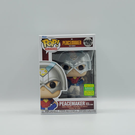 FUNKO POP! - PEACEMAKER WITH PEACE SIGN - 2022 SUMMER CONVENTION LIMITED EDITION