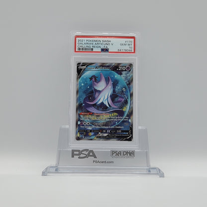 2021 - POKEMON - SWORD & SHIELD - CHILLING REIGN - FULL ART - GALARIAN ARTICUNO V - #170 - PSA - GEM MINT 10