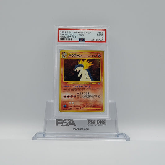 1999 - POKEMON - JAPANESE NEO - TYPHLOSION- #157 - HOLOGRAPHIC - PSA - MINT 9