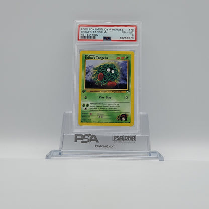 2000 - POKEMON - GYM HEROES - ERIKA'S TANGELA - #79 - 1ST EDITION - PSA - NM-MT 8