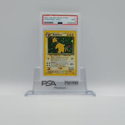 2001 - POKEMON- NEO REVELATION - AMPHAROS -  #1 - HOLOGRAPHIC - PSA MINT 9