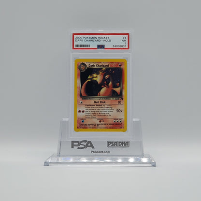 2000 - POKEMON - TEAM ROCKET - DARK CHARIZARD - #4 - HOLOGRAPHIC - PSA - NM 7