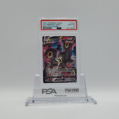 2022 - POKEMON - SWORD & SHIELD - BRILLIANT STARS - FULL ART - UMBREON VMAX - #TG23 - PSA - GEM MINT 10