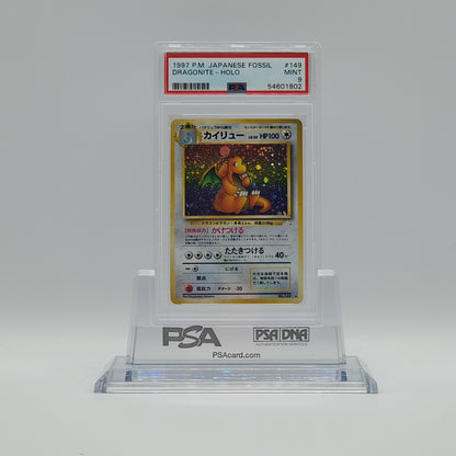 1997 - POKEMON - JAPANESE FOSSIL - DRAGONITE - #149 - HOLOGRAPHIC - PSA - MINT 9