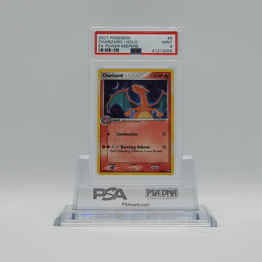 2007 - POKEMON - EX POWER KEEPERS - CHARIZARD- #6 - HOLOGRAPHIC - PSA - MINT 9