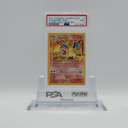 2021 - POKEMON - CELEBRATIONS - CLASSIC COLLECTION - BASE SET - CHARIZARD - #4 - HOLOGRAPHIC - PSA - MINT 9