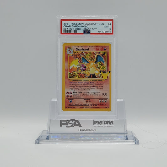 2021 - POKEMON - CELEBRATIONS - CLASSIC COLLECTION - BASE SET - CHARIZARD - #4 - HOLOGRAPHIC - PSA - MINT 9