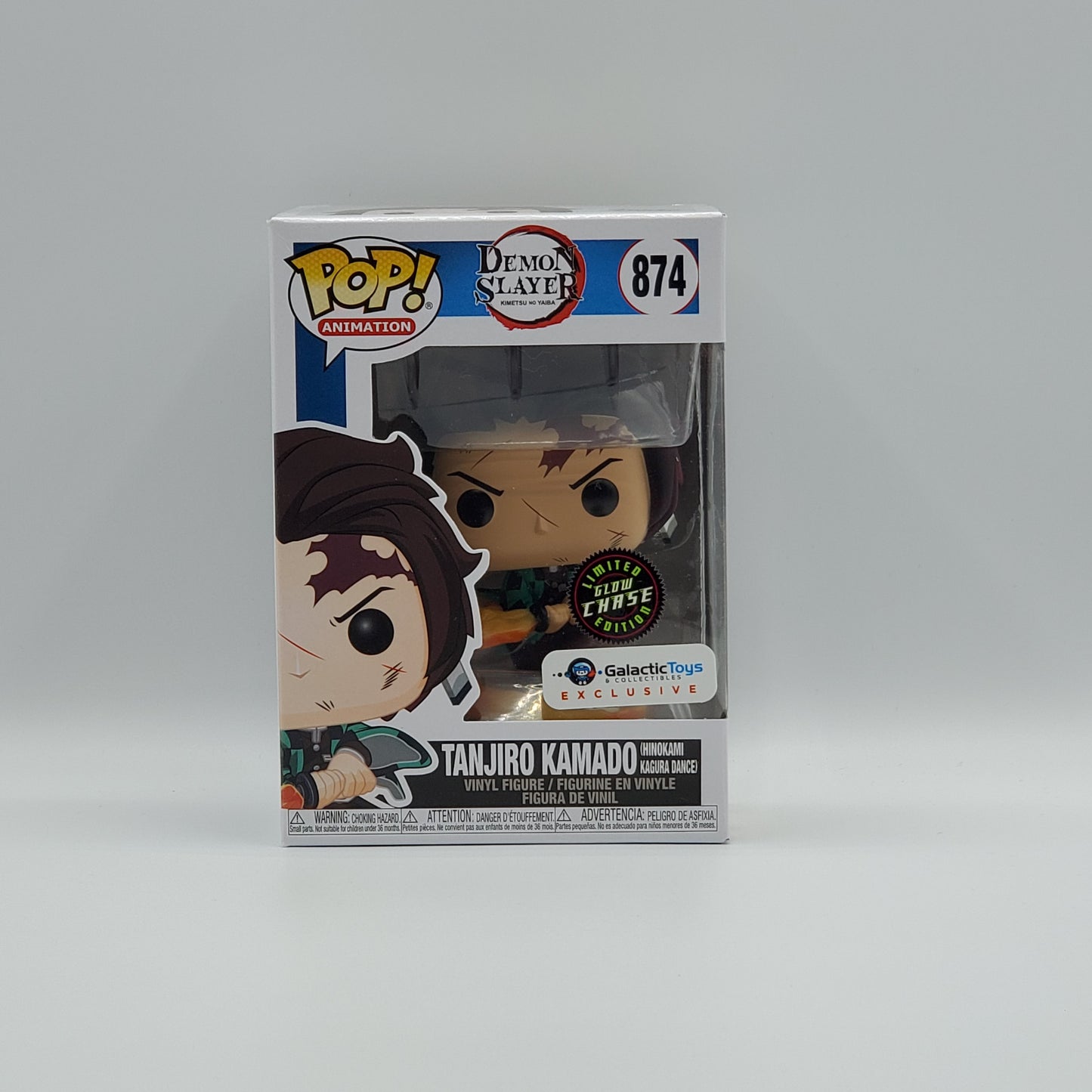 FUNKO POP! - TANJIRO KAMADO (HINOKAMI KAGURA DANCE) - GLOW CHASE - GALACTIC TOYS EXCLUSIVE