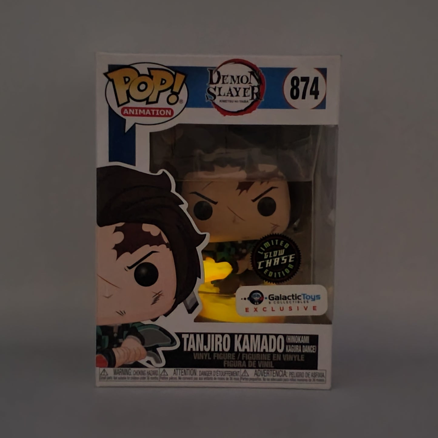 FUNKO POP! - TANJIRO KAMADO (HINOKAMI KAGURA DANCE) - GLOW CHASE - GALACTIC TOYS EXCLUSIVE