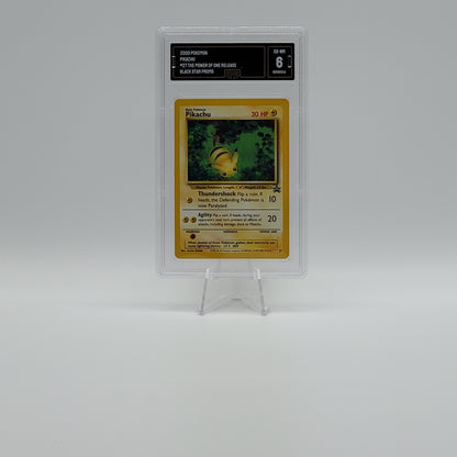 2000 - POKEMON - THE POWER OF ONE - BLACK STAR PROMO - PIKACHU - #27 - GMA - EX-NM 6