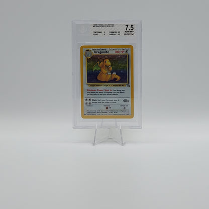 1999- POKEMON - FOSSIL - DRAGONITE - #4 - HOLOGRAPHIC - RARE - BGS - NM 7.5