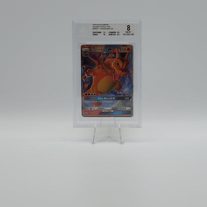 2019 - POKEMON - SUN & MOON - HIDDEN FATES - FULL ART - CHARIZARD GX - #SM211 - HOLOGRAPHIC - BGS - NM-MT 8