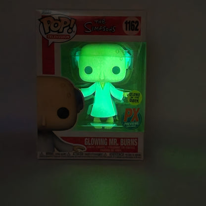 FUNKO POP! - POP! TELEVISION - THE SIMPSONS - GLOWING MR. BURNS - GLOW IN THE DARK - PX PREVIEWS EXCLUSIVE