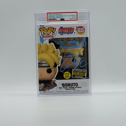 PSA ENCAPSULATED & SIGNATURE CERTIFIED - BORUTO - GLOWS IN THE DARK - ENTERTAINMENT EARTH EXCLUSIVE (SIGNED BY AMANDA MILLER)