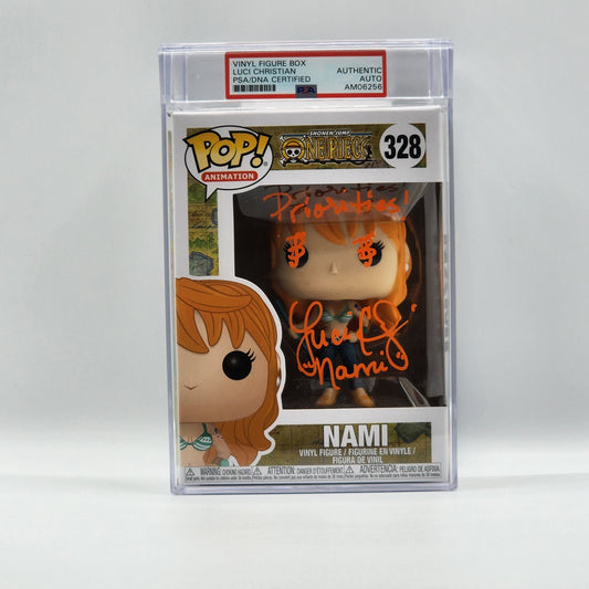 PSA ENCAPSULATED & SIGNATURE CERTIFIED - Funko POP! - NAMI - (SIGNED BY LUCI CHRISTIAN)