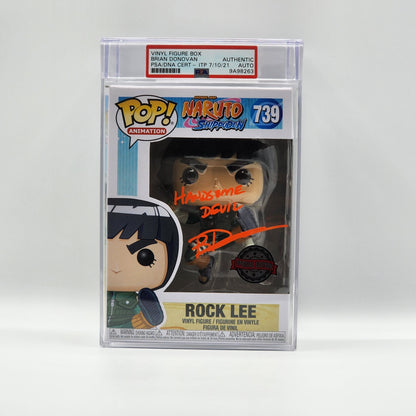 PSA ENCAPSULATED & SIGNATURE CERTIFIED - Funko POP! - NARUTO SHIPPUDEN - ROCK LEE - SPECIAL EDITION (SIGNED BY BRIAN DONOVAN)