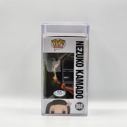 PSA ENCAPSULATED & SIGNATURE CERTIFIED - Funko POP! - NEZUKO KAMADO (SIGNED BY ABBY TROT) - GEM MINT 10 AUTOGRAPH