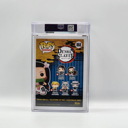 PSA ENCAPSULATED & SIGNATURE CERTIFIED - Funko POP! - NEZUKO KAMADO (SIGNED BY ABBY TROT) - GEM MINT 10 AUTOGRAPH