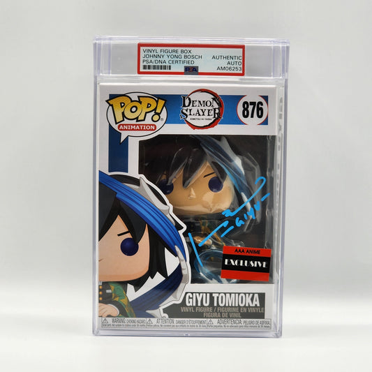 PSA ENCAPSULATED & SIGNATURE CERTIFIED - Funko POP! - GIYU TOMIOKA (SIGNED BY JOHNNY YONG BOSCH) - AAA ANIME EXCLUSIVE