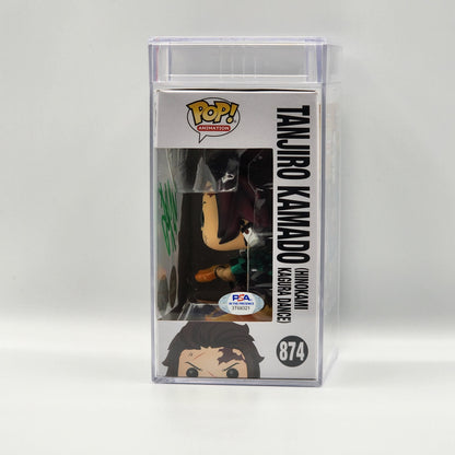 PSA ENCAPSULATED & SIGNATURE CERTIFIED - Funko POP! - TANJIRO KAMADO (SIGNED BY ZACK AGUILAR) - GEM MT 10 AUTOGRAPH