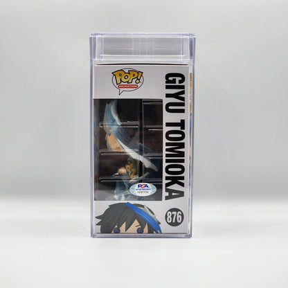 PSA ENCAPSULATED & SIGNATURE CERTIFIED - Funko POP! - DEMON SLAYER - GIYU TOMIOKA (SIGNED BY JOHNNY YONG BOSCH) - AAA ANIME EXCLUSIVE