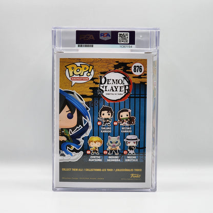 PSA ENCAPSULATED & SIGNATURE CERTIFIED - Funko POP! - DEMON SLAYER - GIYU TOMIOKA (SIGNED BY JOHNNY YONG BOSCH) - AAA ANIME EXCLUSIVE