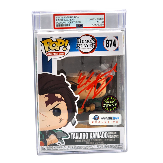 PSA ENCAPSULATED & SIGNATURE CERTIFIED - TANJIRO KAMADO - LIMITED EDITION GLOW CHASE - GALACTIC TOYS EXCLUSIVE (SIGNED BY ZACK AGUILAR)