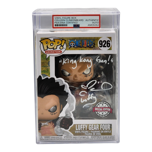 PSA ENCAPSULATED & SIGNATURE CERTIFIED - LUFFY GEAR FOUR - SPECIAL EDITION (SIGNED BY COLLEEN CLINKENBEARD)