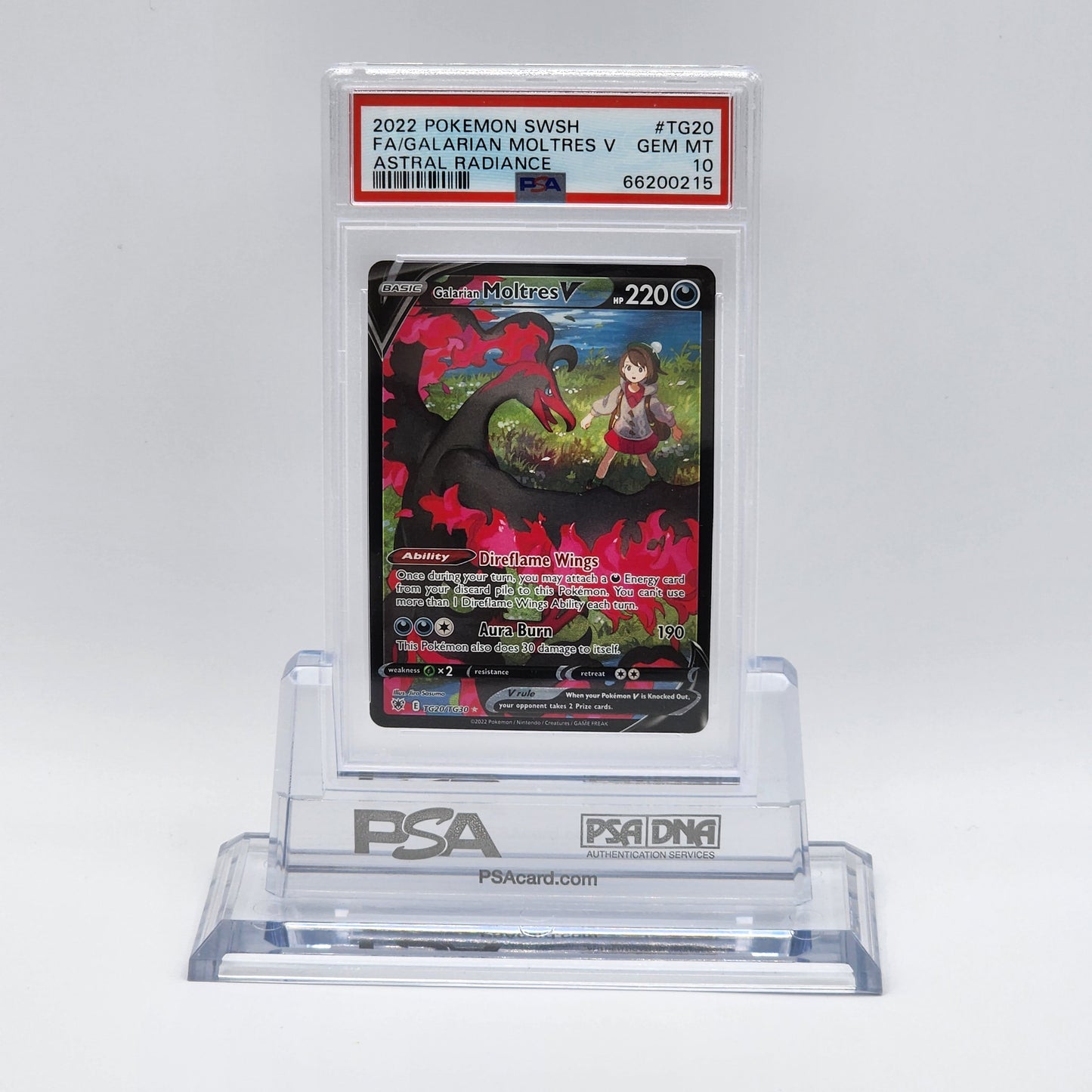 2022 - Pokémon - SWSH FA GALARIAN MOLTRES V -  ASTRAL RADIANCE - #TG20 - PSA -GEM MT 10