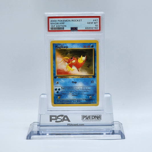 2000 - Pokémon - ROCKET - 1ST EDITION - MAGIKARP - #47 - PSA - GEM MT 10