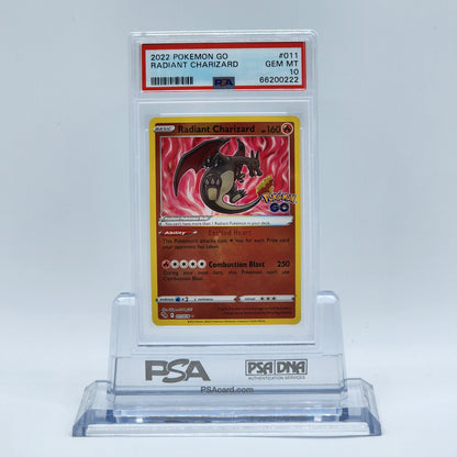 2022 - Pokémon - POKEMON GO - RADIANT CHARIZARD - #011 - PSA - GEM MT 10