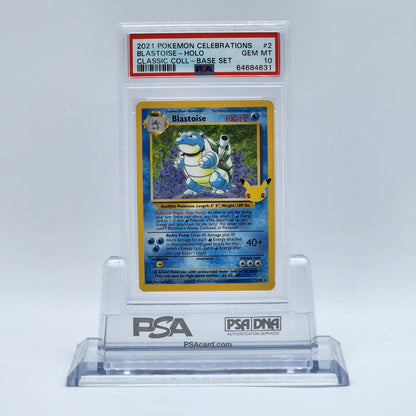 2021 - Pokémon - CELEBRATIONS - BLASTOISE - HOLOGRAPHIC - #2 - PSA - GEM MINT 10