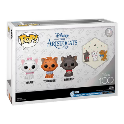 Funko POP! - DISNEY - Disney 100 - Aristocats 3 Pack (Flocked) Walmart Exclusive