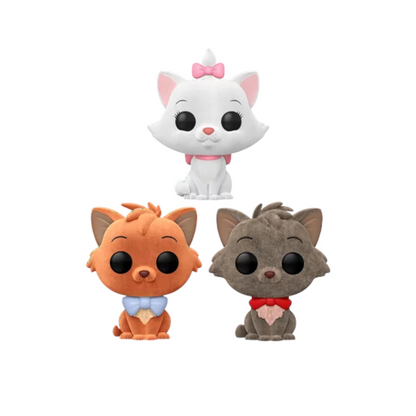 Funko POP! - DISNEY - Disney 100 - Aristocats 3 Pack (Flocked) Walmart Exclusive