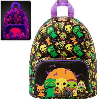 Funko Loungefly - Nightmare Before Christmas Black Light Print Mini-Backpack