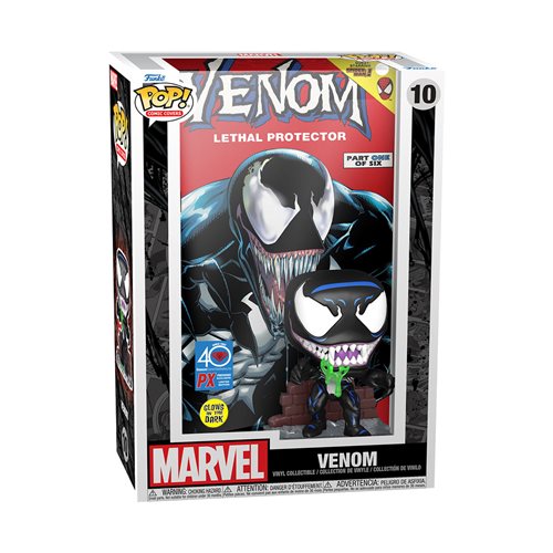 Funko POP! - VENOM - GLOW IN THE DARK WITH LETHAL PROTETCTOR COMIC COVER - PREVIEWS EXCLUSIVE